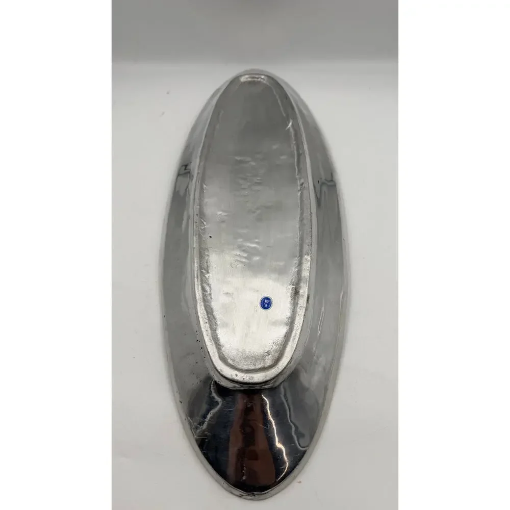 Vintage Mexican Pewter Serving Tray 20.5